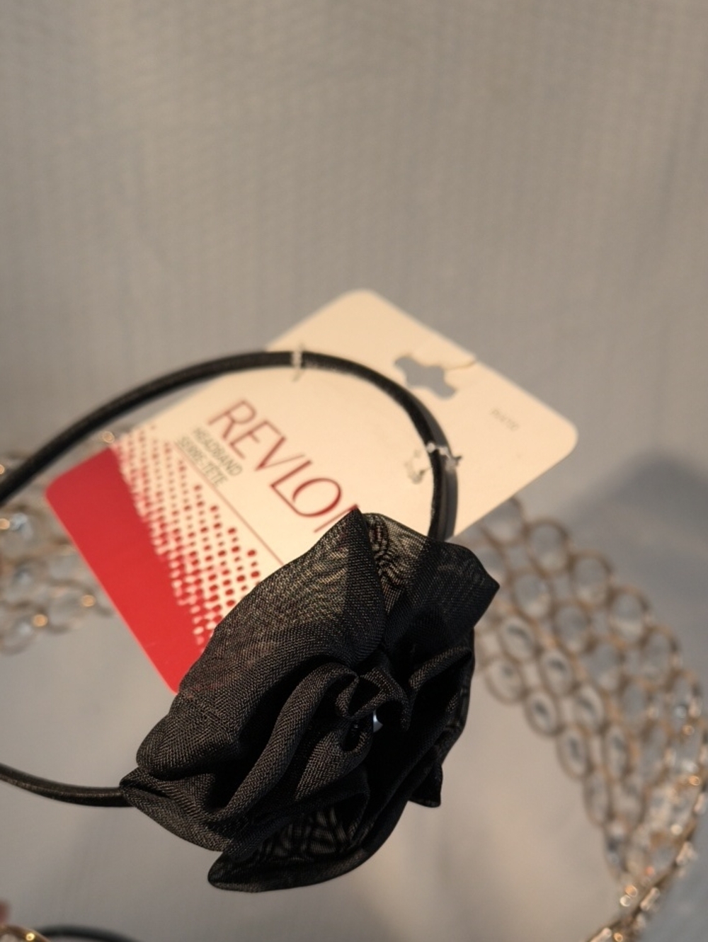Revlon Black Fabric Flower Headband